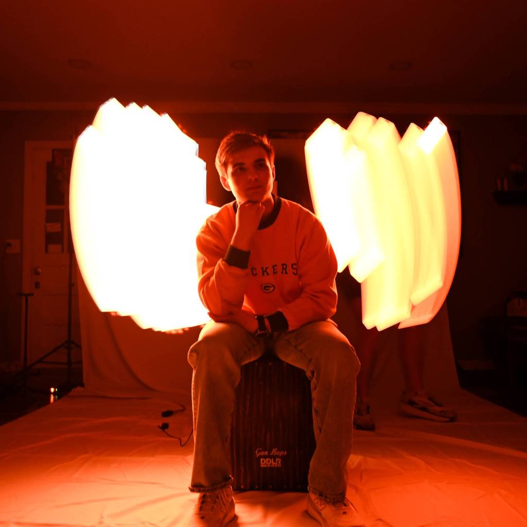 Decorative shot of one of the band members