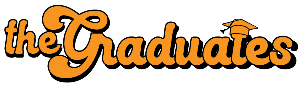 The Graduates band logo in orange and black